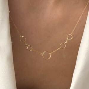 گردنبند طلا حلقه و گوی